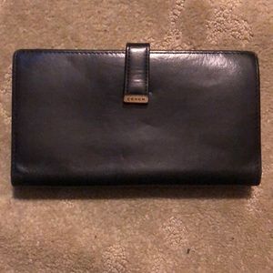 Vintage Coach Black Leather Wallet